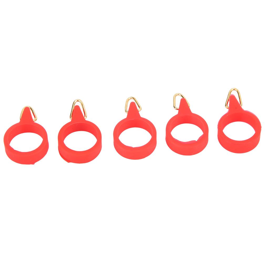 5 Pcs Lure Rod Hook All in One High Elastic Rubber Lua Rod Ring Hook Fishing AccessoriesS