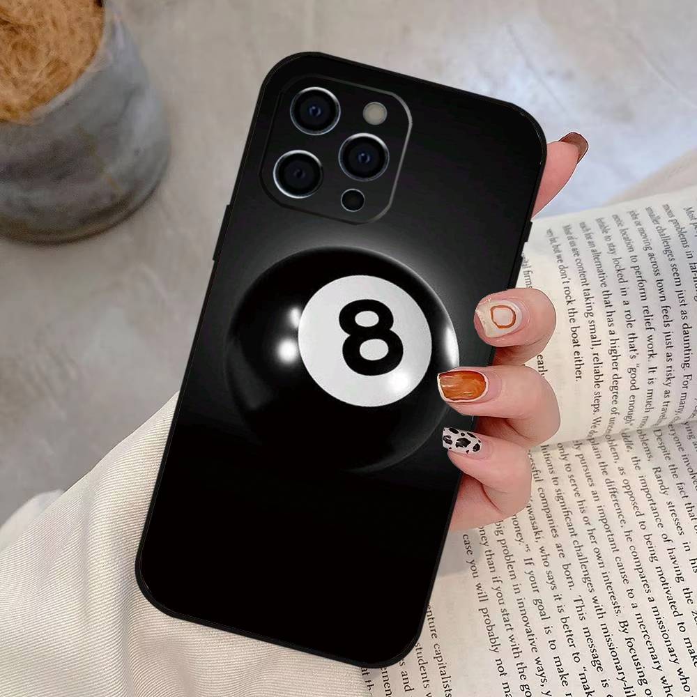 billiards Phone Case Silicone Soft For IPhone 17 16 15 14 13 12 11 X XR Plus Pro Max Plus