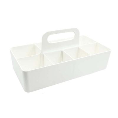 Contenitore Organizzatore Portatile in Plastica Segmentato Multifunzionale per Trucco Cestino Salvaspazio