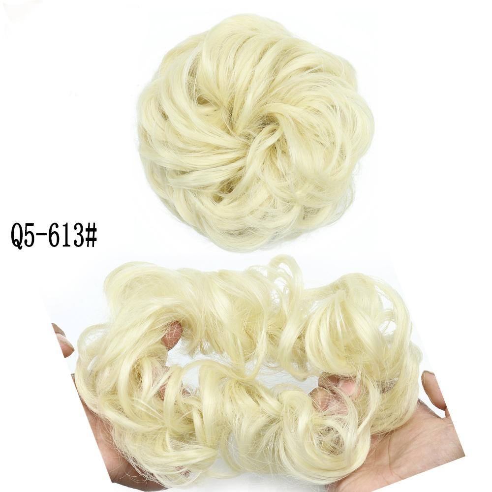 LISI HAIR Synthetic Curly Scrunchie Chignon with Elastic Rubber Band Messy Bun Ponytails Extension for Women