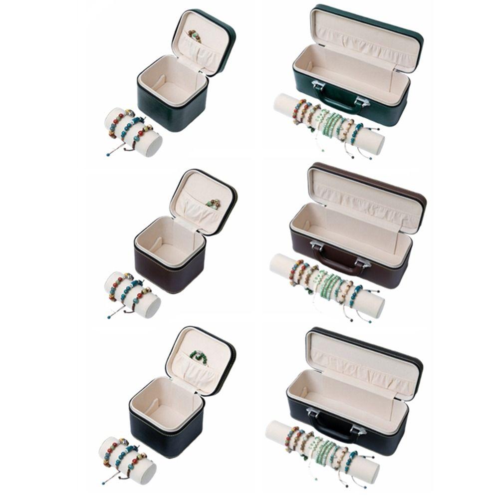 PU Leather Wristwatch Holder Compact Bracelet Carrying Case Antique Collection