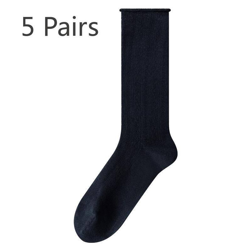 5 Pairs of Women's Summer Thin Cotton Anti Bacterial and Deodorant Stockings