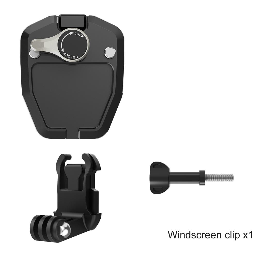 Motorcycle Windshield Mount Clip POV Holder for GoPro Hero 13 12 11 10 Insta360 X4 DJI Action 5Pro 4 Pocket 3 Phone Accessories