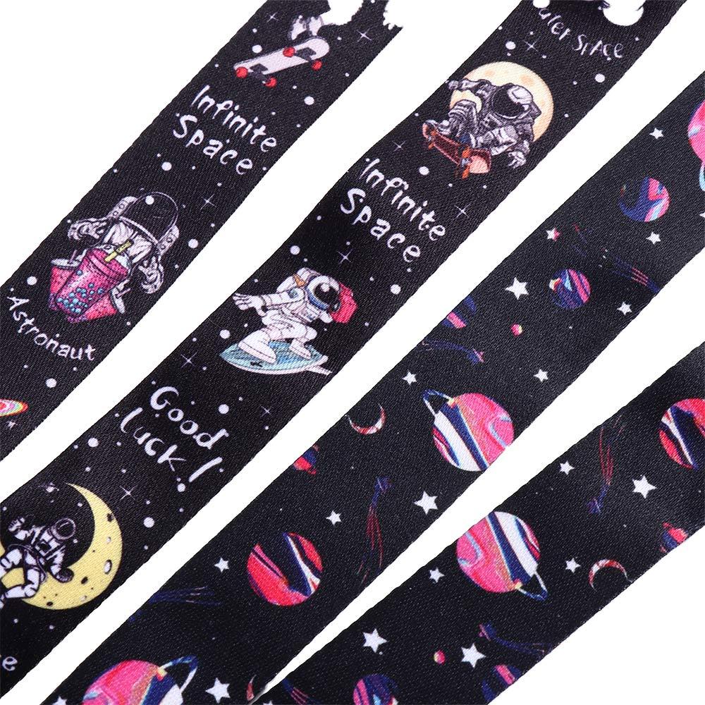 Band Handy-Umhängeband Weltraum Nackenbänder Astronauten Lanyard Sterne Muster Hängeseile