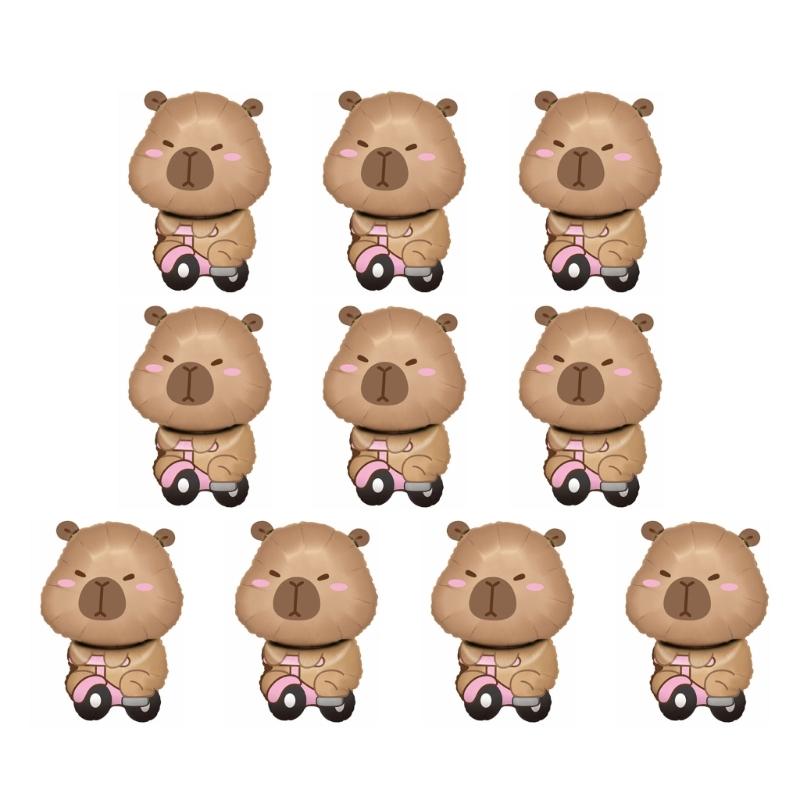 Lot de 10 Ballons Capybara Élégants Ballons Portables Accessoire Pour Créer Une Atmosphère Joyeuse Lors de Toute Fête Ou Événement