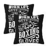 Boxing Gloves 2 Pcs Square Pillowcase Pillow Cover Cushion Decor Comfort Throw Pillow For Home Living Room