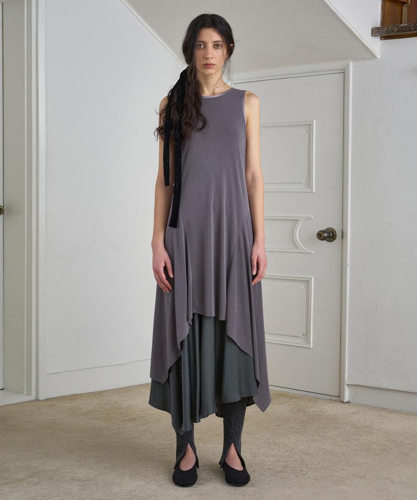 Simeteuligpeosenteu Unbalance Hool Dress / Charcoal