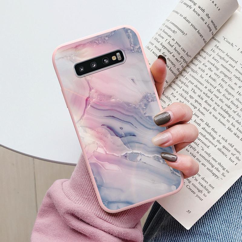 Color Luxury Marble Case For Samsung Galaxy S10 S 10 Plus S10E Fundas Soft TPU Protection Back Cover For Samsung S10 Shockproof
