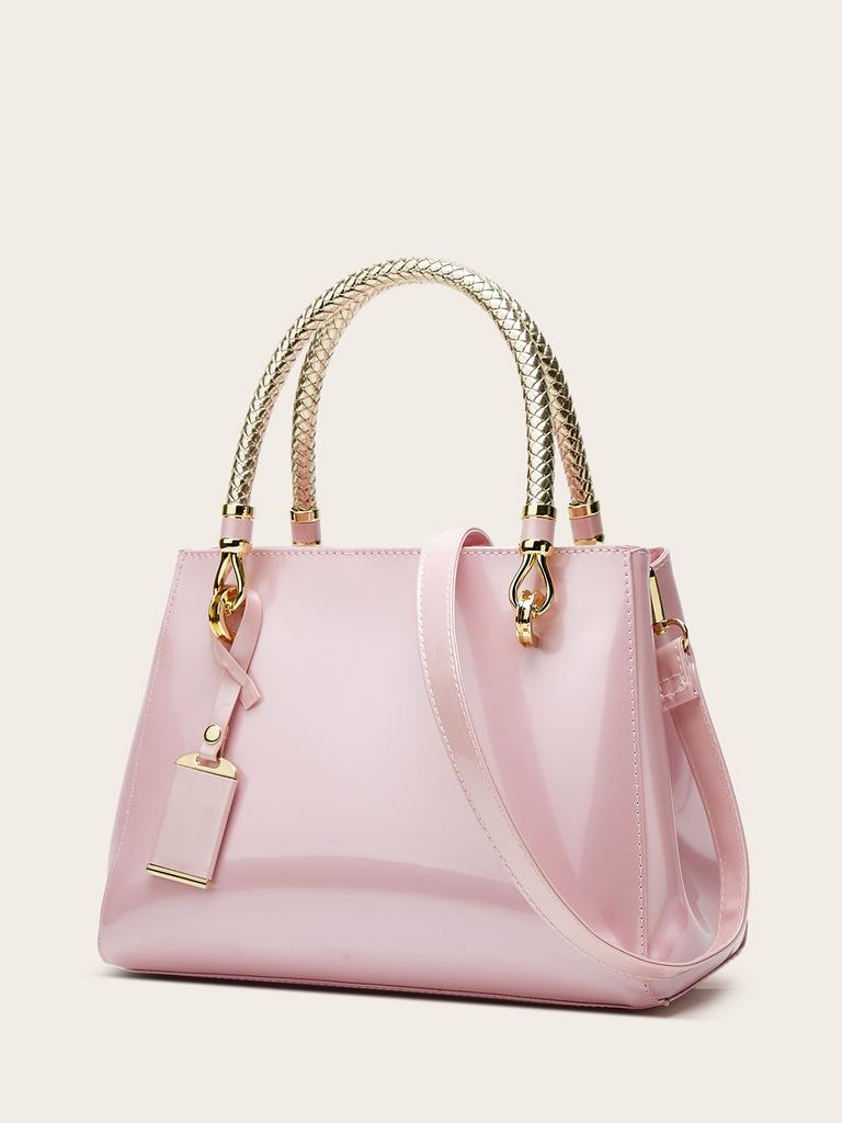 Women's bag new women's premium red patent leather handbag large capacity tote bag Guangzhou