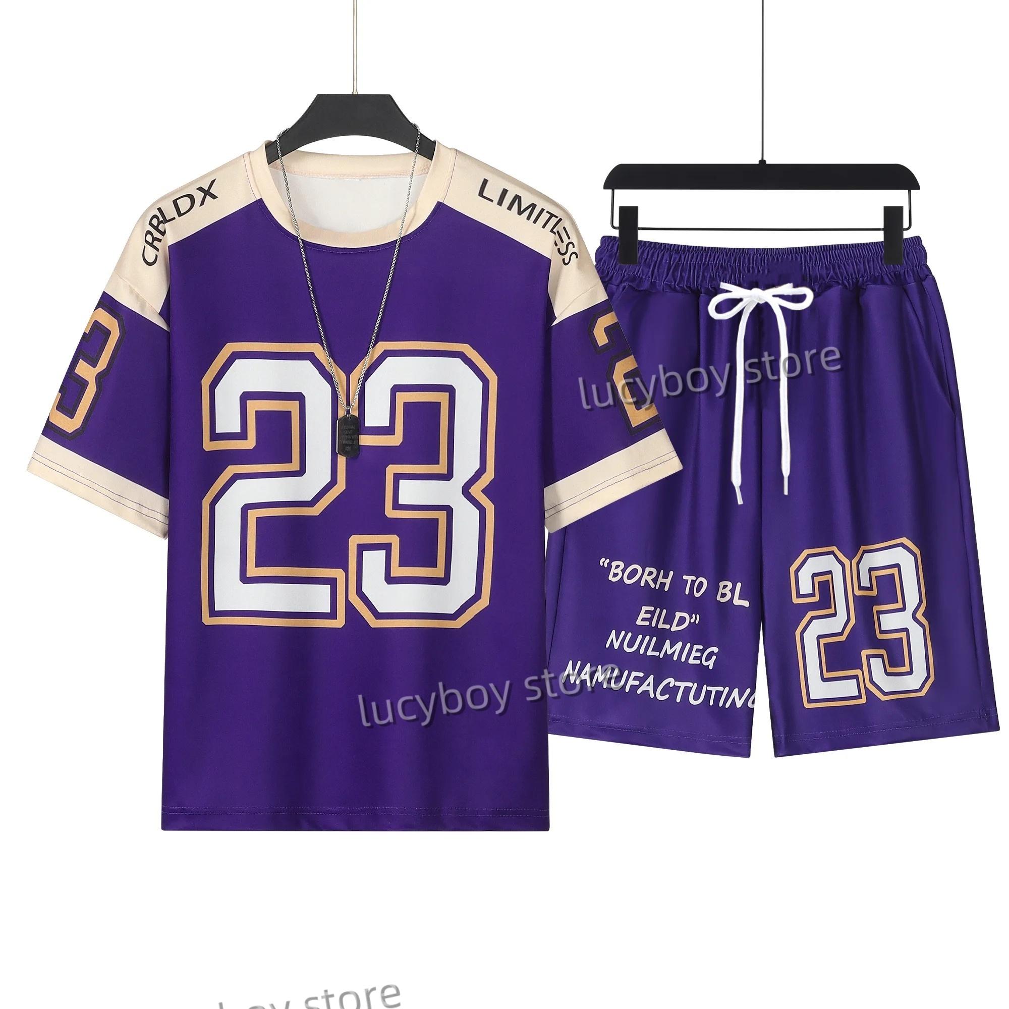 

Мужской комплект из 2 предметов с принтом «Номер 23», мужская футболка, шорты, брюки, спортивный костюм, винтажная спортивная одежда, мужская одежда XXXL