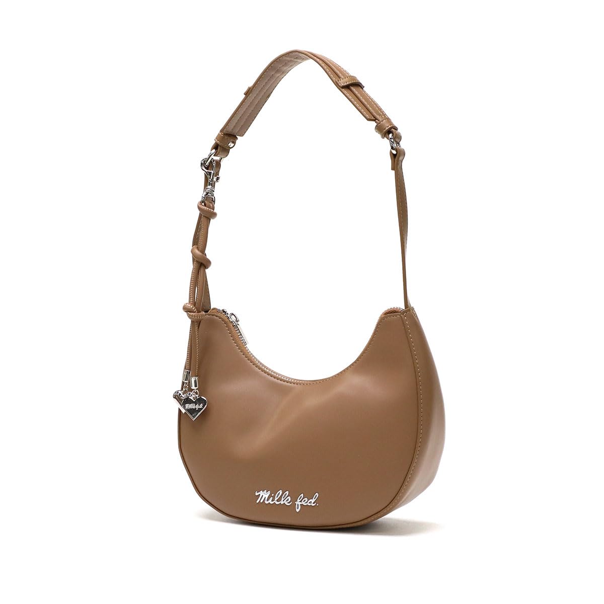 

Heart Charm One Handle Bag 103252053002 Brown One Size