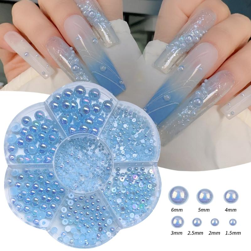 Elegant and Modern Resin Half Beads Nail Art Craft Personalized Nails DIY Decoration for Special Occasions