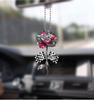 Vintage Skull Style Flower Car Ornament Acrylic Hanging Decoration For Halloween