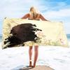 Microfiber Beach Towels Quick Drying Towels,Ink Painting Art Absorbent Sand Free Swim Pool Beach Towel Blanket for Travelling