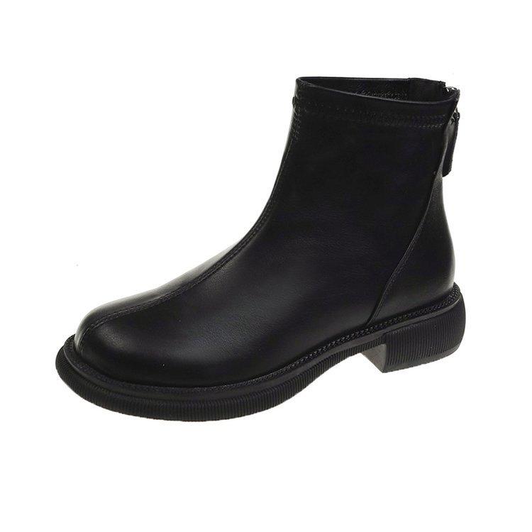 French British style fashion boots women's 2025 autumn and winter new Martin boots round head fashion versatile short boots women