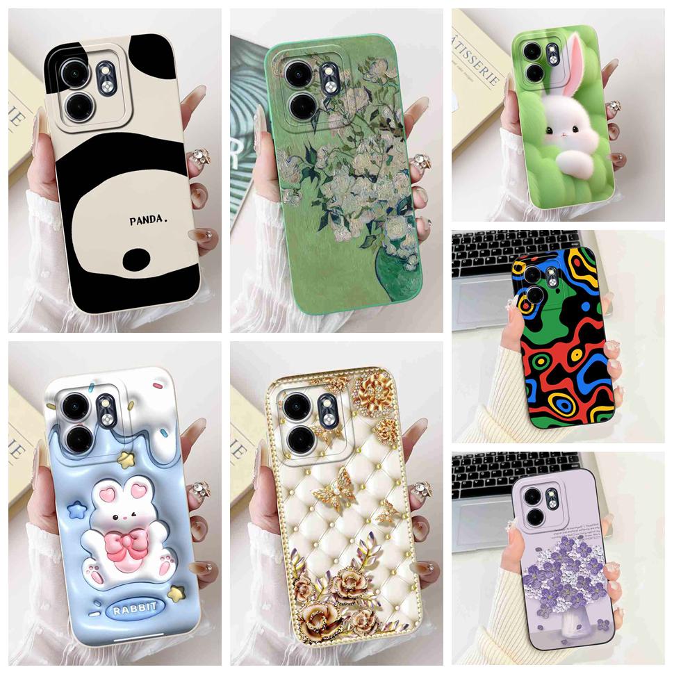 For Infinix Hot 50i Case Hot50i X6531 Lovely Rabbit Silicone Soft TPU Cover Fundas For Infinix Smart 9 Smart9 X6532 Phone Cases