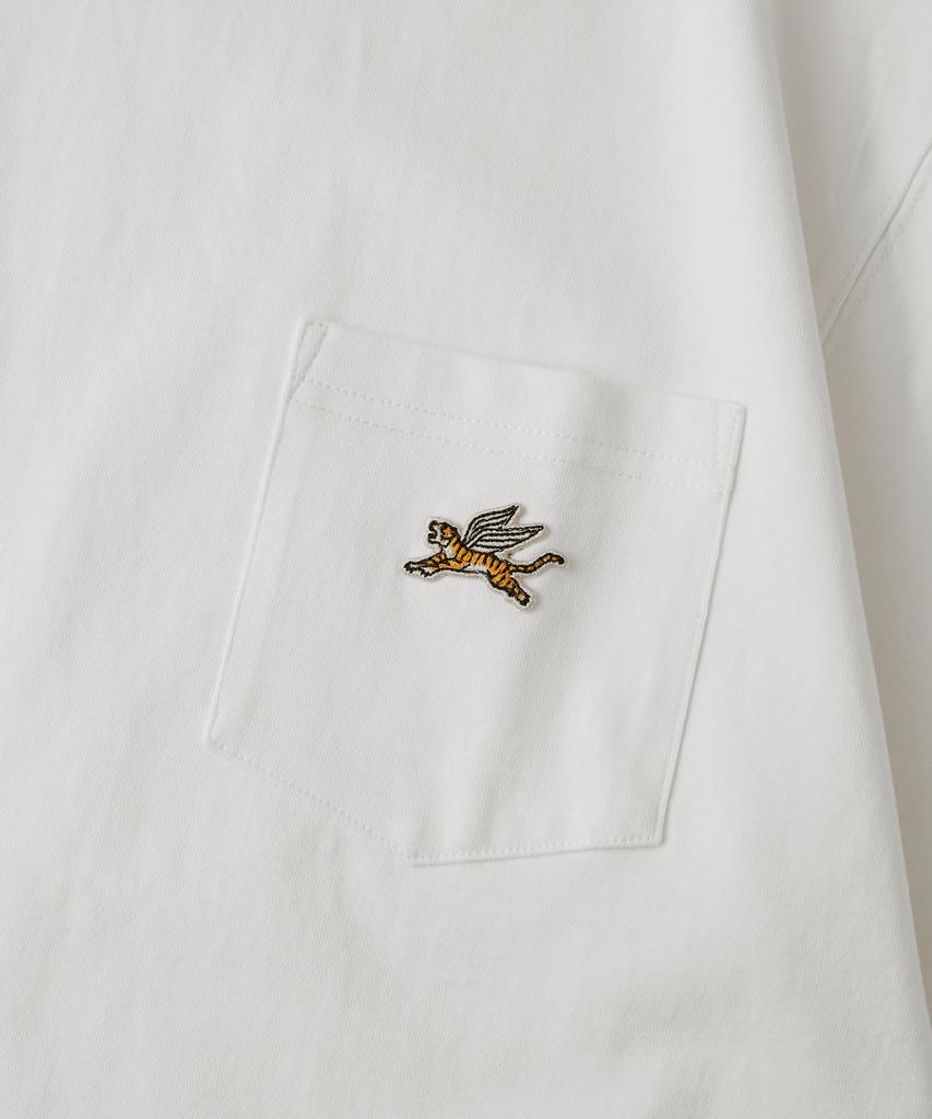 OUTSTANDING Mighty Tiger Logo Pocket Tee_Off White