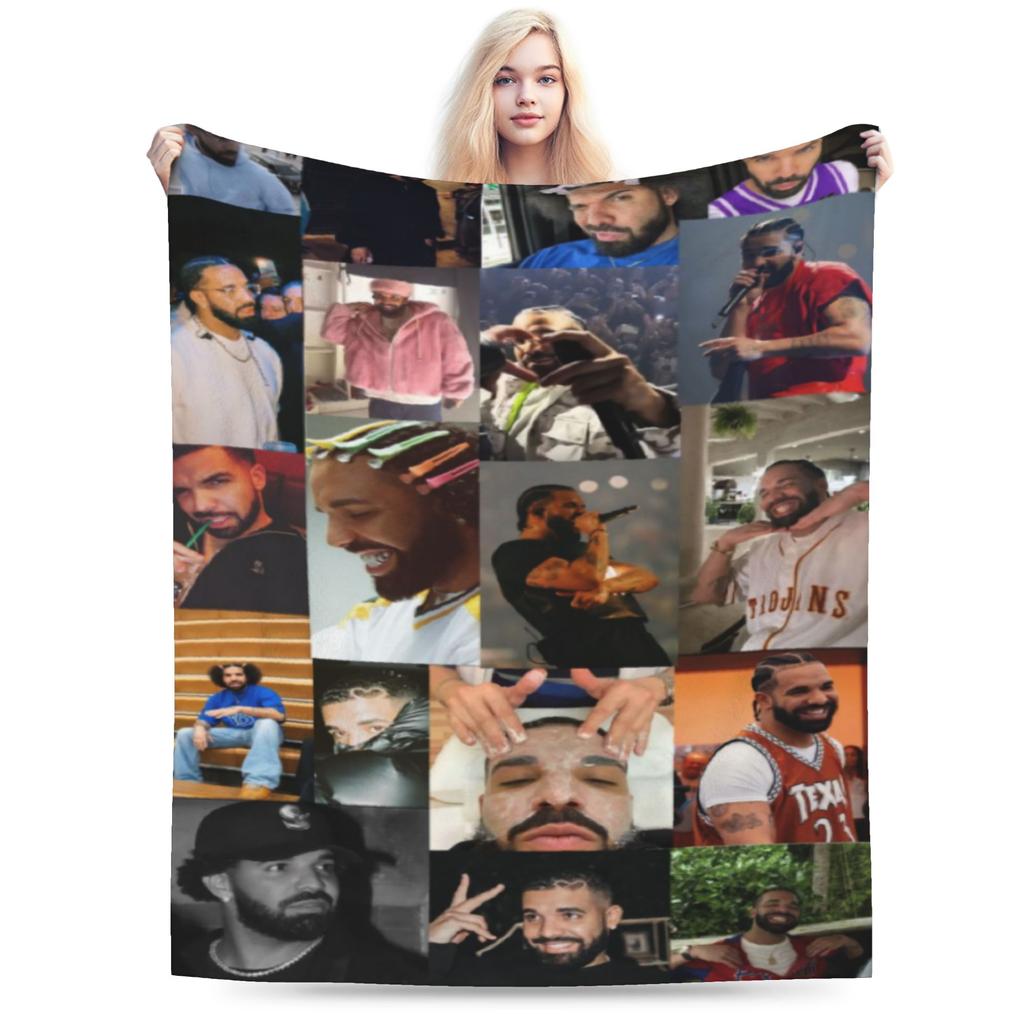 Stylish Drakes Iceman Album Blankets Ultra-Soft Flannel Cozy Throw Blankets Machine Washable