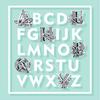 BAMOER Classic 925 Silver Letter Vintage A to Z 26 Letter Charms Openwork CZ Alphabet Beads Fit Charm Bracelet BSC030