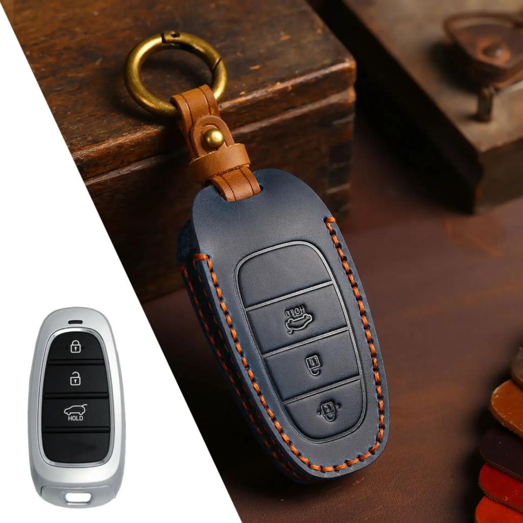 Sleuteletui Sleutelhangerhouder Leer Accessoires voor Hyundai Tucson Staria Sonata Hybride Nexo Nx4 Grand Santa Fe Tas