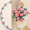 Simulated Rose Blanket Valentine Qixi Mother's Day Practical Gift Bouquet Round Blanket Finished Gift for Friend Wife Couple