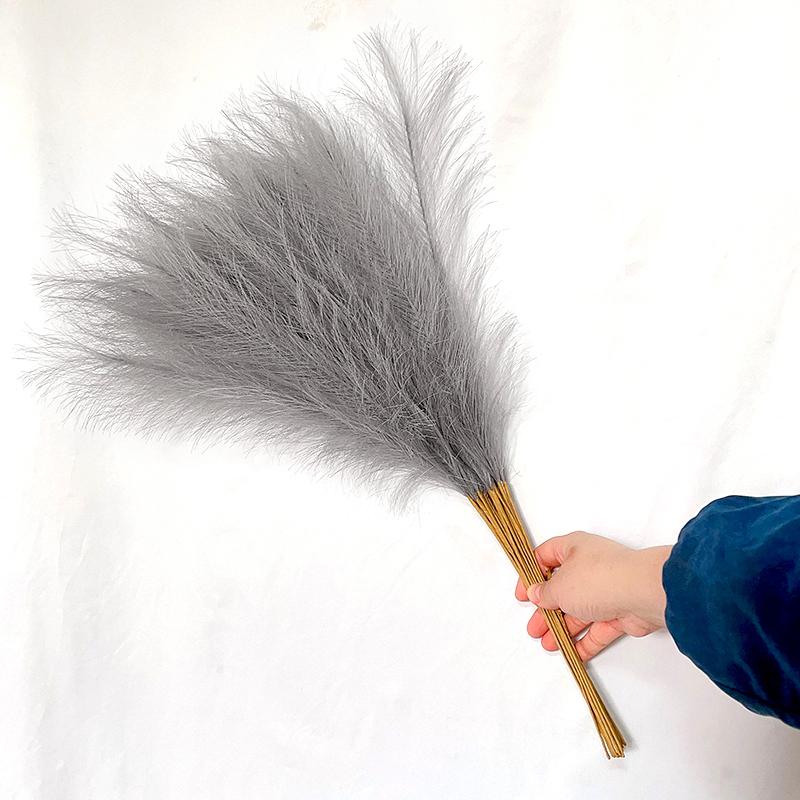 10pcs Artificial Puff Reed Photography Props 55m Simulated Reed Pampas Grass Flower Arranging Art