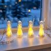 Ice Texture Angel Decor Guardian Night Light, Small Prayer Reading Playing Music Bedroom Atmosphere Light Figurine with LED for Desk, Table,