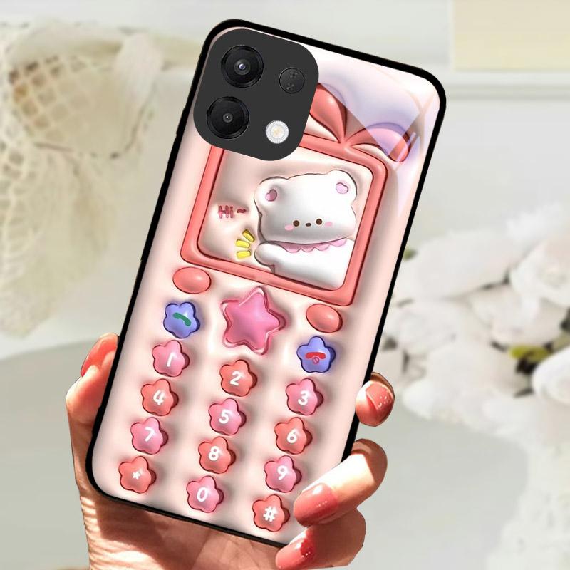 For OPPO K13 5G Case Cool Lion Wolf Tempered Glass Back Cover For OPPO K13 OPPOK13 Phone Case Protective Shell K 13 Fundas Capa
