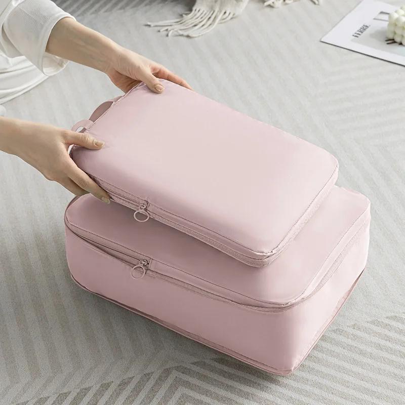 Cube Bag 6pcs Travel Storage Bag Large Capacity Luggage Clothes Sorting Organizer Set Suitcase Pouch Case Shoes Packing