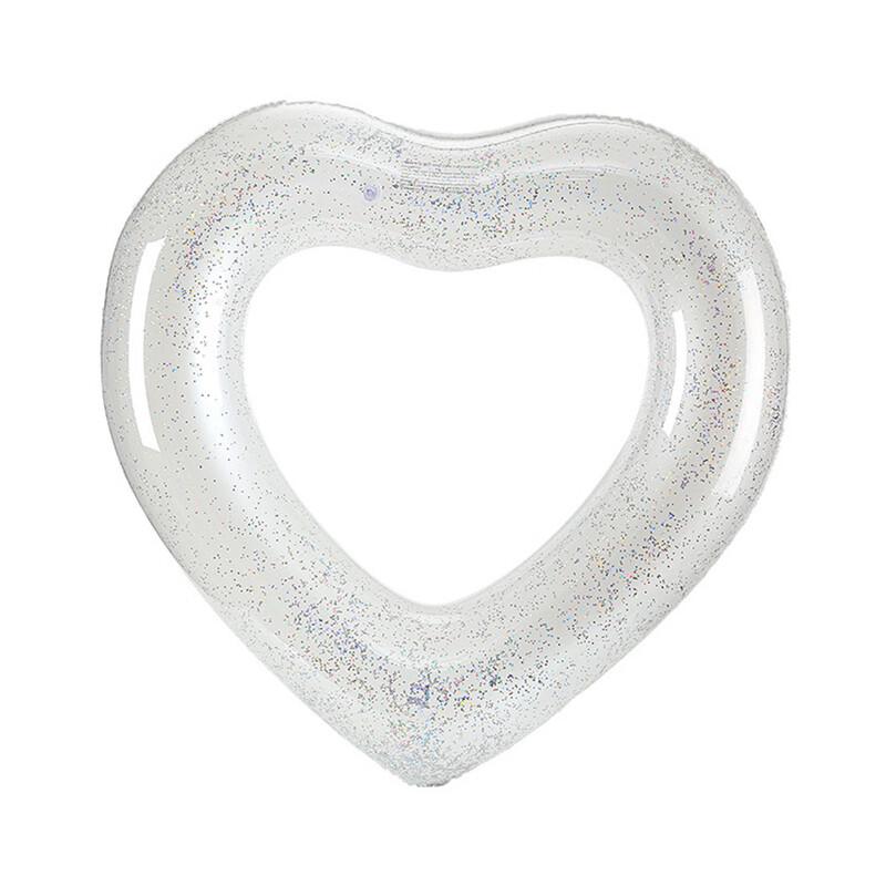 Inflatable Sequin Heart Pool Float