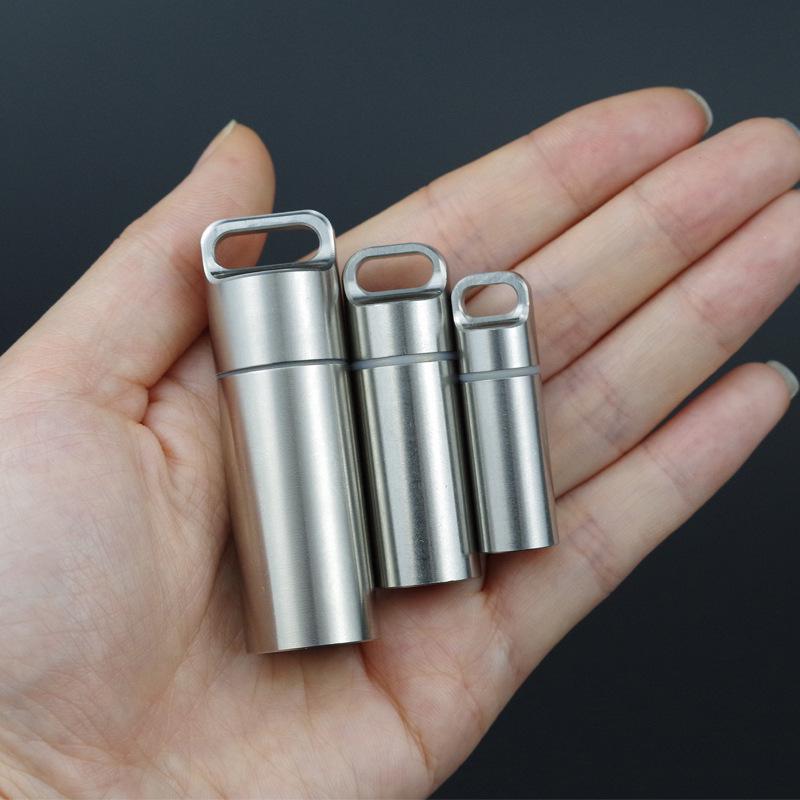 Waterproof Stainless Steel Mini Pill Box - Portable, Moisture-Proof Travel Medication Container