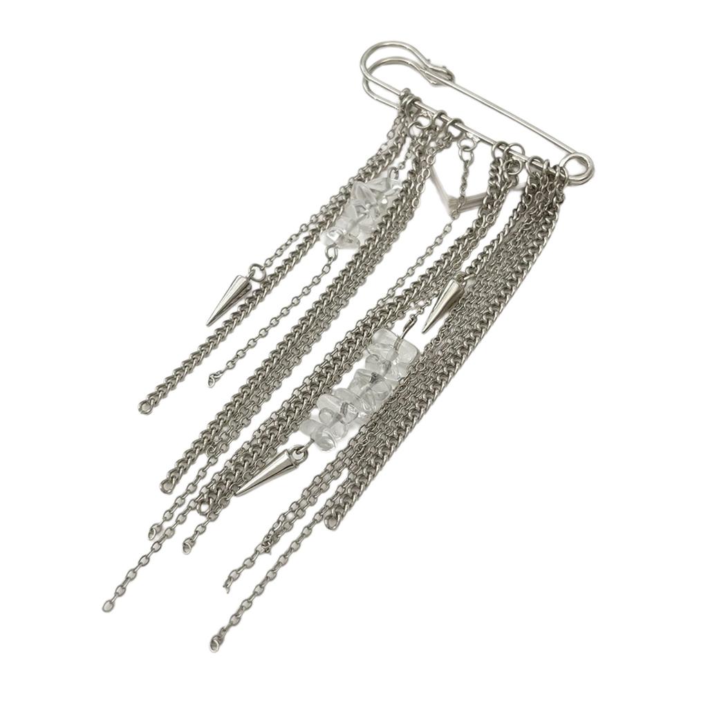 Lightweight Portable Metal Chain Tassels Brooch Comfortable For Daily Wear Easy To Carry On Clothing Without Burden
