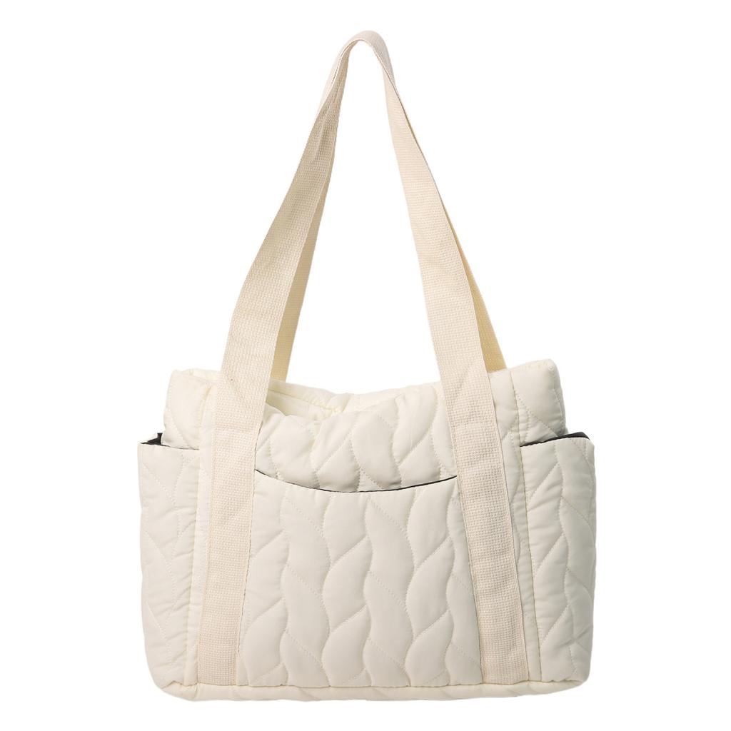 Simple And Lightweight Down Cotton Clothes Tote Bag Women'S Autumn And Winter Casual Versatile Large-Capacity Commuter Shoulder Bag
