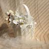 Double Bow Flower Girl Bridal Gift Flower Basket Party Decor Wedding Supplies Ring Pillow Basket