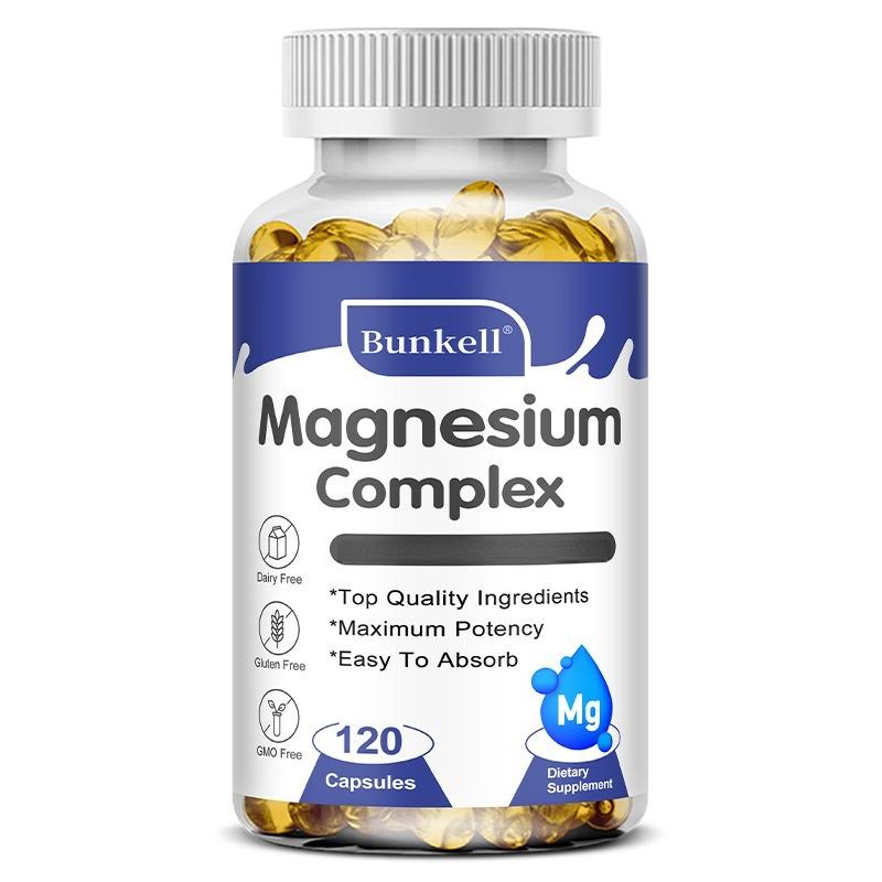 

Magnesium Complex Dietary Supplement, With Magnesium Glycinate 500 Mg, 120 Capsules Per Bottle 120 Capsules