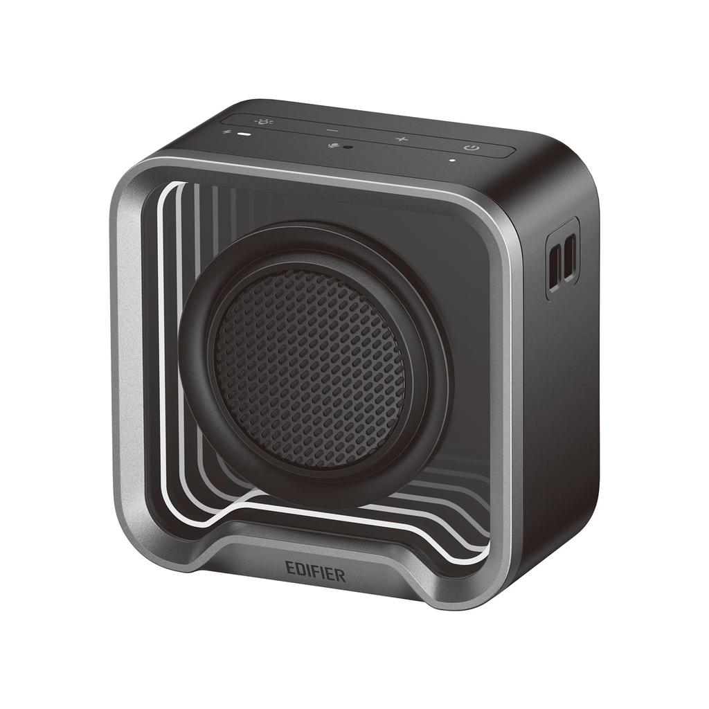 EDIFIER QS20 Portable Compact Bluetooth IP67 Wireless Stereo Up to 12 Hours of Ambient App Black Speaker, 6.0 Speaker, 6W, Waterproof, Support,
