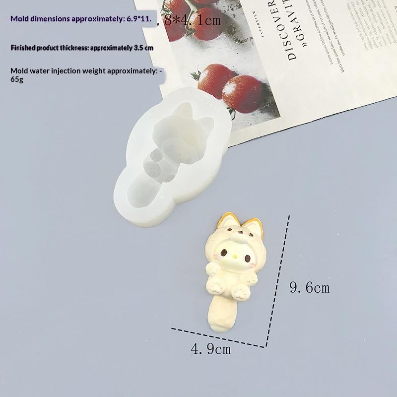 

1Pcs 3D Kuromi Aromatherapy Plaster Soap Crafts Epoxy Resin Molud Sanrio Candle Silicone Mold Diy Chocolate Ice Cube Making Tool