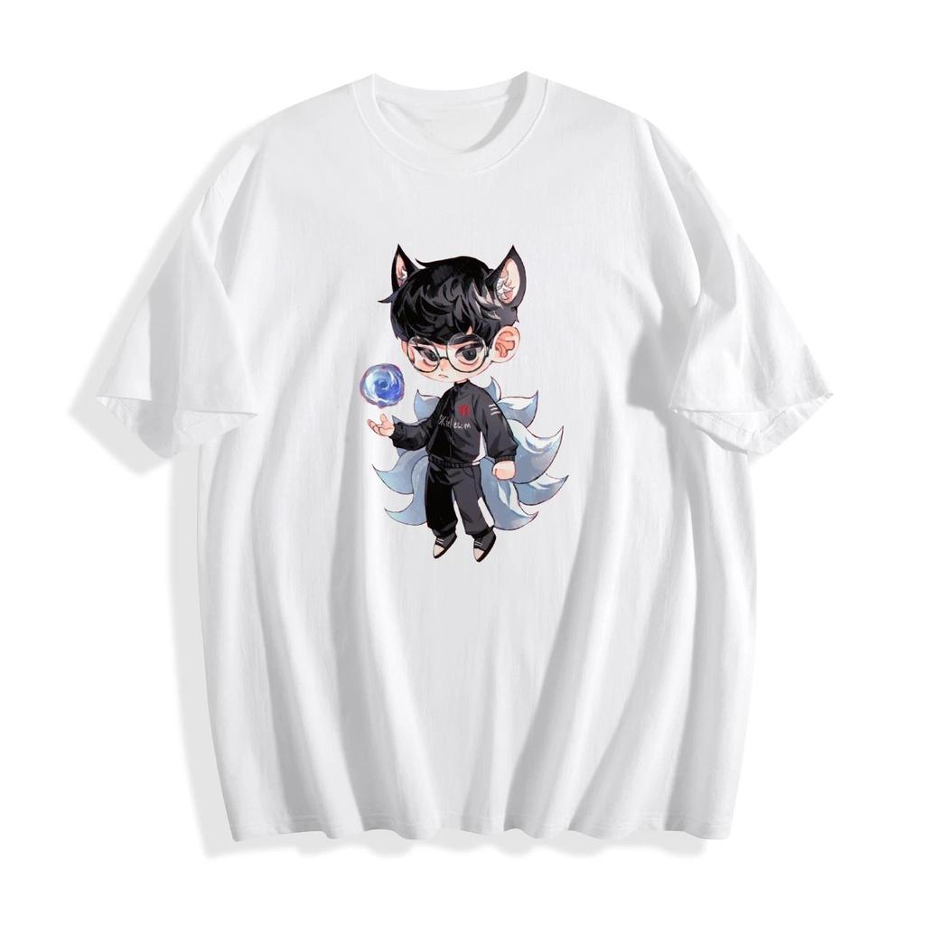 T1 Anime Neko Boy Chibi Casual Tshirt Mens and Womens Luxury Brand Top