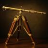 Style Brass Telescope with Wooden Tripod Stand Nautical Home Décor Collectible