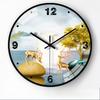 10-inch 25cm Personalized Simple Wall Clock Dining Bedroom Living Room Wall Clock Automatic Time-facing Radio Clock