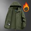 Men's Waterproof Windproof Thickened Lined Outdoor Jacket