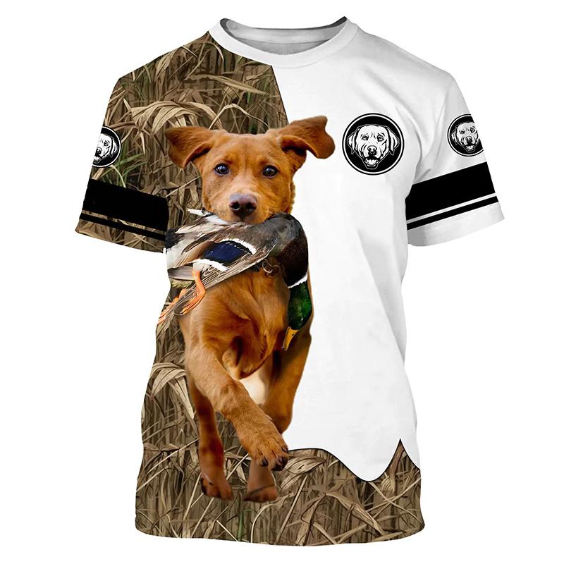 

2024 Летняя мужская футболка с коротким рукавом для охоты и камуфляжа, модная повседневная футболка с принтом в виде животных, мужская одежда, размеры s-5XL 6XL