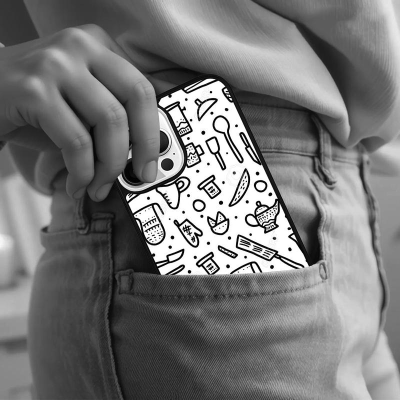 Baking Cooking Utensils Chef Phone Case For iPhone 17 Air 15 16e 14 13 Pro Max Coque 12 11 Pro Max PLUS cover