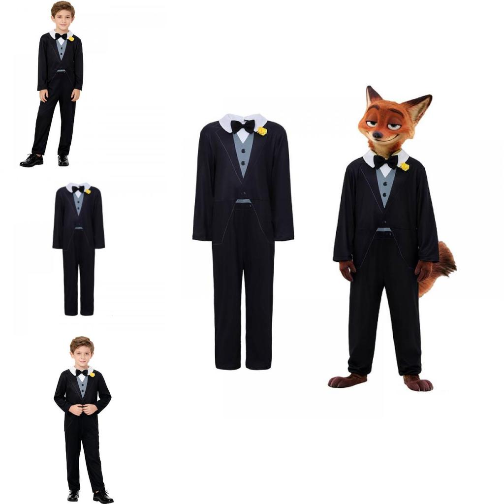 Nick Fox Child Costume With Polyester Spandex For Cosplay And Role Play
