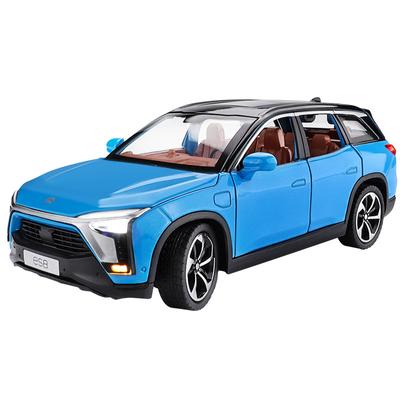 1/24 Ölçekli NIO ES8 SUV Alaşımlı Yeni Enerji Araba Modeli Ses ve Işıklı Pres Dökümler Yetişkinler ve Çocuklar İçin Koleksiyon Hediyesi