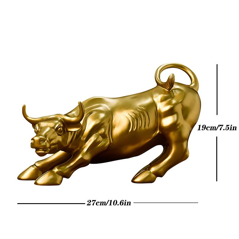 

27 см смоляная скульптура быка, статуэтка коровы, украшение для дома, смоляные украшения в виде животных, для учебы, домашнего бара, офиса, украшения для окон, кафе, подарок