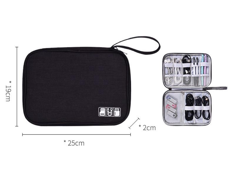 Electronics Organizer Bag Waterproof Carrying Pouch Travel Bag Universal Cable Organizer Electronics Storage Bag Accessories