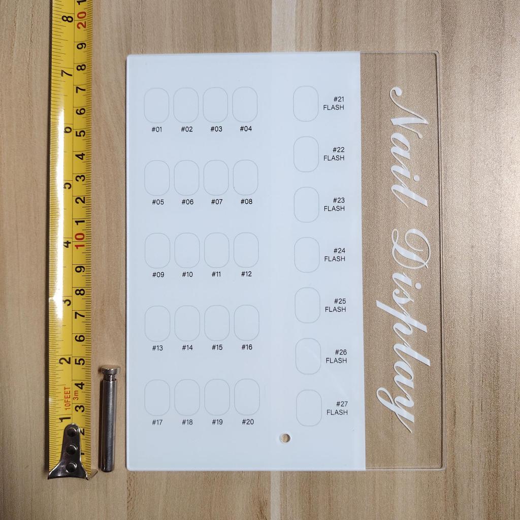 Japanese Nail Art Display Board: Three-Color Gel Polish Chart Book & Stand