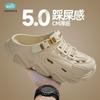 Student sandals hole shoes summer 2025 new outer wear dual-purpose beach sandals non-slip thick-soled sports explosion
