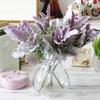 Artificial Flowers Silk Leaf Flocking Lagomorpha Festive Party Wedding Home Decoration Fake Plants Green Wall Bouquet Materials
